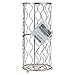 Richards Homewares Free Standing Toilet Paper Storage Reserve - Modern Bathroom Space Saver - Holds 3 Standard Rolls – Satin Nickel