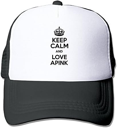 Keep Calm And Love Apink Hat Two Tone Trucker Fashionable Black One Size For Adult