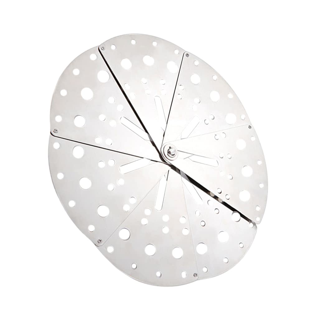 DOITOOL Adjustable Anti-Spill Cover Stainless Steel Kitchen Pot Lid with Vapor Vent and Expandable Design Spill Stopper for Cooking