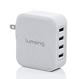 Syhonic 4-port USB Wall Charger Fast Travel Charging Hub Power Adapter for iPhone and Android (Grey)