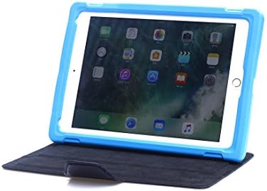 iPad air case,iPad air 2 case,iPad pro 9.7 case for Kids, Tinkle ONE Lightweight Shockproof New iPad 2017 Case EVA Foam with Leather Material Protective Stand Cover Carry Case (Blue + Black)