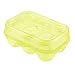 YOHA Clear Egg Storage Box Delicate 6 Girds Egg Dispenser Holder Case Refrigerator Crisper Camping Picnic Travel Portable Egg Carriage,Yellow-6