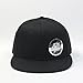 Premium Plain Cotton Twill Adjustable Flat Bill Snapback Hats Baseball Caps (Black)