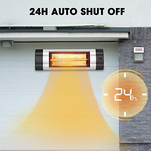 Outdoor Electric Heater, Infrared Wall Mounted Heater for Outdoor