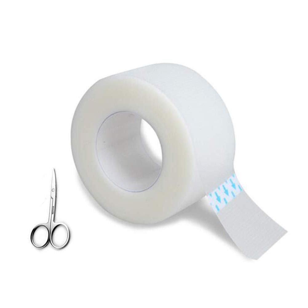 1 Roll(26ft) Clear Plastic Cuttable Invisible Natural Self-Adhesive Makeup Fold Eyelid Tape Stickers Instant Eye Lift Strips With Scissor Big Eye Decoration for Hooded Droopy Uneven Mono-eyelids