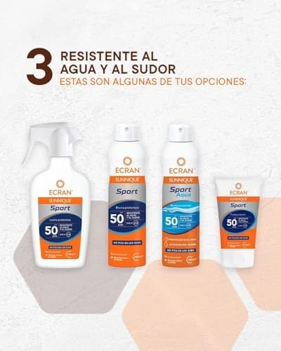 Sunnique Sport - Bruma Protectora Solar SFP 50 Piel Mojada, Protección Alta UVB, UVA, Refuerza las Defensas, Resistente al Agua, para Todo Tipo de Pieles- 250 ml