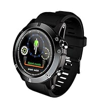 Smart Watch, Fitness Tracker with Waterproof Heart Rate & Blood Pressure Monitor for Android & iOS, Blood Oxygen Monitor, Calorie Counter & Pedometer for Women Men (Black)