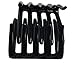 Parcelona French Crab Interlocking Glossy Black Medium 2 1/4