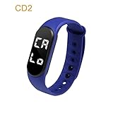 Sunshinehomely Fashion Silicone Smart Watch Sports Wristband Health Bracelet Fitness Tracker Pedometer Watch (navy)