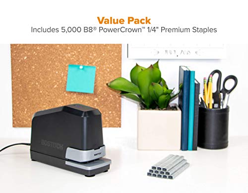Bostitch Impulse 45 Sheet Electric Stapler Value Pack - Double Heavy Duty, No-Jam with Trusted Warranty Guaranteed by Bostitch, Black (B8E-Value) (Certified Refurbished)