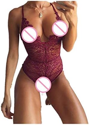 Stekima Womens Sexy Lingerie for Sex, Ladies Sexy Lace Racy Corset Babydoll Bodysuit Teddy Sleepwear Underwear Temptation Chemise Nightgown