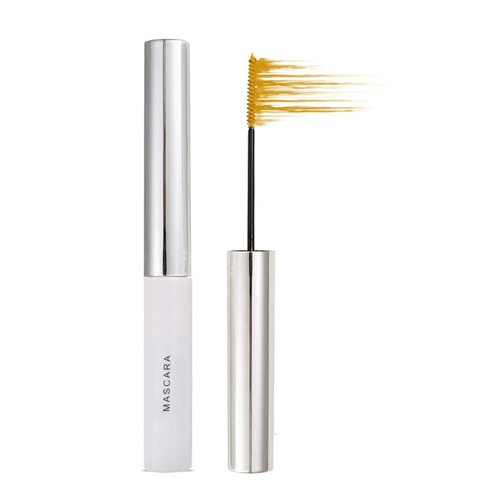 GL-Turelifes 12 Color Mascara Colorful Fiber Mascara Charming Longlasting Mascara, Thick & Long Eyelash Waterproof and Smudge-proof Eyes Makeup (#09 Yellow)