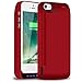 iPhone 5 / 5S / 5C / SE Battery Case,TQTHL Update [4800mAh] External Battery Backup Protective Charger Case for iPhone 5 / 5S / 5C / SE (Built-in USB Output Power Bank) LED Indicator Light - Red