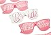 Bridal Bachelorette Party Favors - Wedding Kit - Bride & Bridesmaid Party Sunglasses - Set of 6 Pairs - Go Selfie Crazy - Themed Novelty Glasses for Memorable Moments & Fun Photos (6pc Set, Pink)