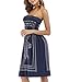 Zyyfly Strapless Dress for Women Beach Swimsuit Cover ups for Women Summer Tube Dress XL Navy