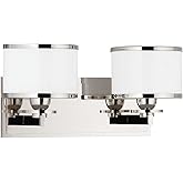 Hudson Valley Lighting 6102-PN Basking Ridge - 2 Light Bath and Vanity 6.5 inches Tall and 14.25 inches Wide - Polished Nicke