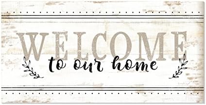 Welcome To Our Home Rustic Farmhouse Style Wood Wall Sign 9X18