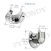 FYTRONDY Stainless steel Wardrobe Closet Rod Bracket, U-Shaped Open type Socket bracket, Shower Curtain Rod Pole End Supports Sockets Flange (1 INCH, 4 PACK)