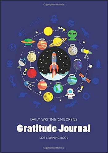 Daily Writing Childrens Gratitude Journal Space Science Elements