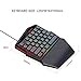 Pathside One Hand Gaming Keyboard Gaming keypad Mini Gaming Keyboard for HXSJ V100 Ergonomic Multicolor Backlight RGB Gaming Keyboard Colorful Backlight (Black)thumb 4