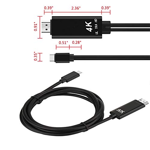 MHL HDMI Adapter HDTV Cable for Android Devices Samsung Galaxy S9 S10 Plus S8 Note 8 LG G5 Moto Z2 Play USB Type C Phone MacBook to TV Monitor Projector - Upgraded 4K 30FPS HD Video Digital Converter