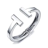 Fashion Bracelets Titanium Steel T Style Charm Uncompacted Bracelet for Women L6.69