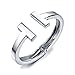 Fashion Bracelets Titanium Steel T Style Charm Uncompacted Bracelet for Women L6.69