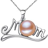 FKGIONG Mother's Day Necklace Pendant Chic in Three Colors Freshwater Cultured Pearl Pendant Necklace The Best Gift for Mom
