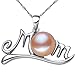 FKGIONG Mother's Day Necklace Pendant Chic in Three Colors Freshwater Cultured Pearl Pendant Necklace The Best Gift for Mom