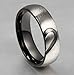LineAve His or Her Couple Matching Heart Ring Mens Womens Wedding Band Stainless Steel
