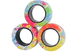 LUGEMA 3Pcs Rings Set, Idea ADHD Anxiety Decompression Rings Fidget Toys Adult Fidget Spinner Rings for Anxiety Relief Therapy (Color-3 Ring Package)