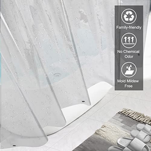 Amazer Clear Shower Curtain Liner, Extra Long Shower Curtain Liner 72 x