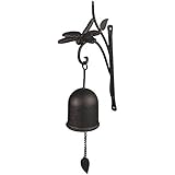L'Héritier Du Temps Door Bell or Bell Wall Mounted Dragonfly Design Iron and Cast Iron Black Satin 38 x 7 x 7 cm