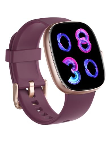 GUIJITUO Women's Smart Watch with Bluetooth 5.4, Smartwatch 1.85 Inch AMOLED for Android iOS, Pedometer with 113+ Sports and 5ATM Waterproof, Fitness Bracelet with Sleep Monitor/SpO2 (Purple) | Whatsapp Notificaciones, 1.8" Smartwatch con SpO2/Pulsómetro/Monitor de Sueño, 113 Modos Deportes