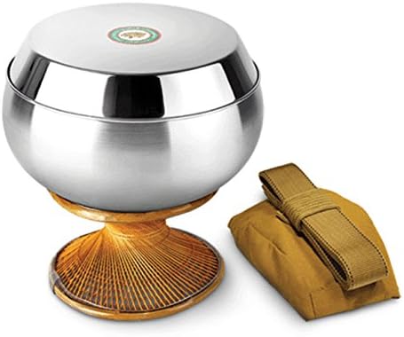 Premium Stainless Steel Bowl Monk (Size 9") with Requisites (Shaver, String, Needle, Pot of Water)