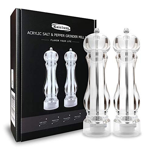 Kaiciuss salt and pepper grinder mill set refillable large,the best