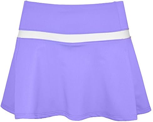 Bpassionit Tennis Skirt Skort with Attached Undershort (Small, Lilac)