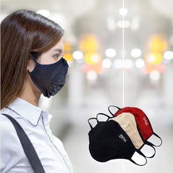 Download Dyna Premium Face Mask Seamless Chafe Free Contoured Washable Face Mask With Inbuilt Filter Comfortable Ear Loop Pack Of 3 Beige Amazon In Clothing Accessories PSD Mockup Templates