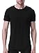 DAVID ARCHY Men's Undershirt Bamboo Rayon Moisture-Wicking Black T-Shirts Stretch Crewneck Tees for Men, 3-Pack (S, Black)