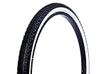 Wanda Beach Cruiser Tires, Black with White Wall, 26"/One Size