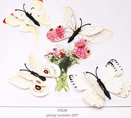 Download Tupalizy 12pcs Vibrant Double Wings 3d Butterfly Wall Stickers Decals Diy Art Crafts Decorations For Windows Refrigerator Kids Girls Baby Bedroom Classroom Bathroom Home Office Birthday Party Beige Pricepulse