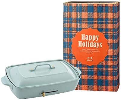 Amazon Bruno ブルーノ ホットプレート グランデ サイズ 本体 プレート2種 たこ焼き 平面 ハッピーホリデー スリーブ 付 ブルーグレー Blue Gray おすすめ おしゃれ かわいい これ1台 蓋 ふた付き 温度調節 洗いやすい 4人 5人用 大型 大きいサイズ 多人数 ワイド 幅