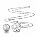 Eudora Harmony Bola Tree of Love 20mm Angel Caller Pendant Musical Chime Prayer Bell 30'' Necklace Silver