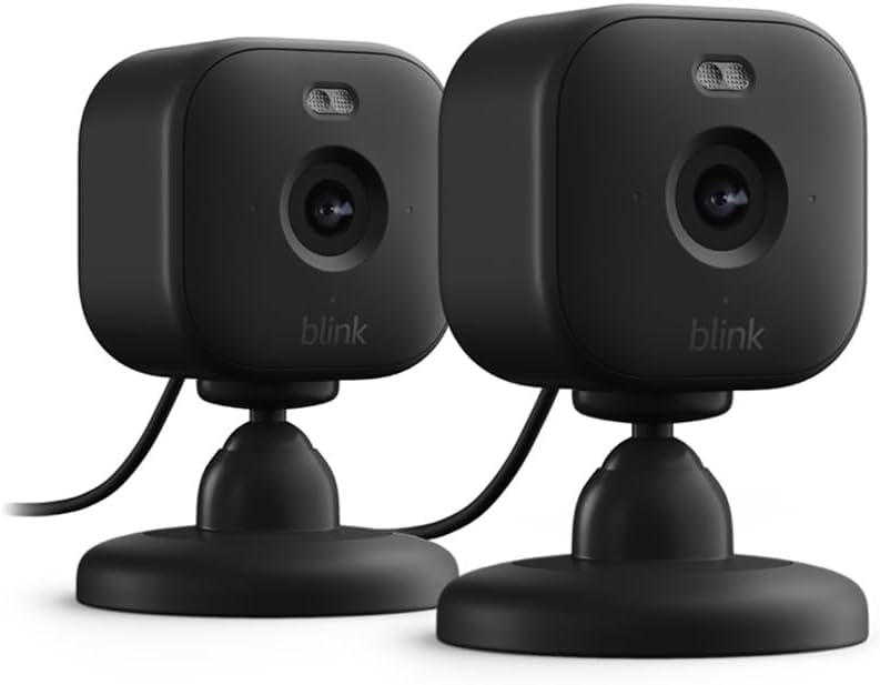 Blink Mini 2 Plug-in Camera 2 Pack 1080p Night Colour Spotlight Alexa