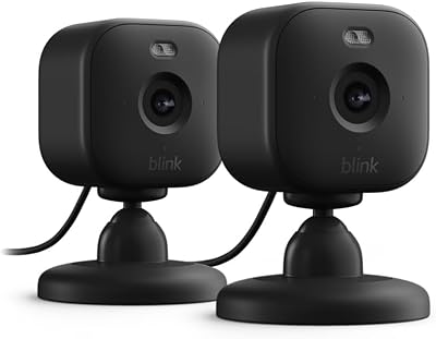 Blink Mini 2 Plug-in Camera 2 Pack 1080p Night Colour Spotlight Alexa