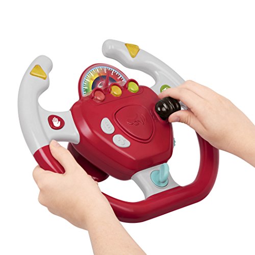 Battat Geared to Steer Interactive Driving Wheel Portable Pretend