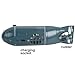 Mini Remote Control Submarine Boat, Vinmax Mini RC Water Boat Toy Plastic Race Boat Model Ship Electronic Waterproof Diving in Pools Lake Ponds Toy Gift (Blue)