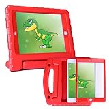 HDE Case for iPad Mini 1 2 3 Kids Shockproof Bumper Hard Cover Handle Stand with Built in Screen Protector for Apple iPad Mini 1st 2nd 3rd Generation (Red)