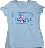 I Left my Heart in Mobridge, SD Ladies' T-shirt | South Dakota Pride-Medium