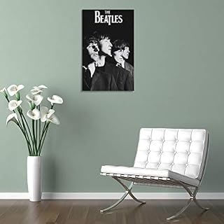 NBEI Poster rétro The Beatles – Peinture décorative sur toile pour salon, chambre à coucher – 50 x 75 cm - Les Beatles, Paul McCartney, John Lennon, RIngo Starr, George Harrison NBEI Poster rétro The Beatles - Peinture décorative sur toile pour salon, chambre à coucher - 50 x 75 cm – Image 5